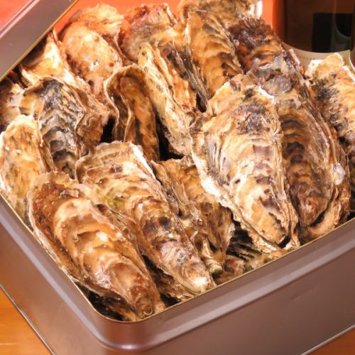 Oysters grilled in white wine