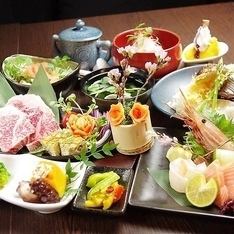＜お料理のみ＞『四季の咲コース』お造り5種盛りや和牛ステーキを気軽に楽しむ
