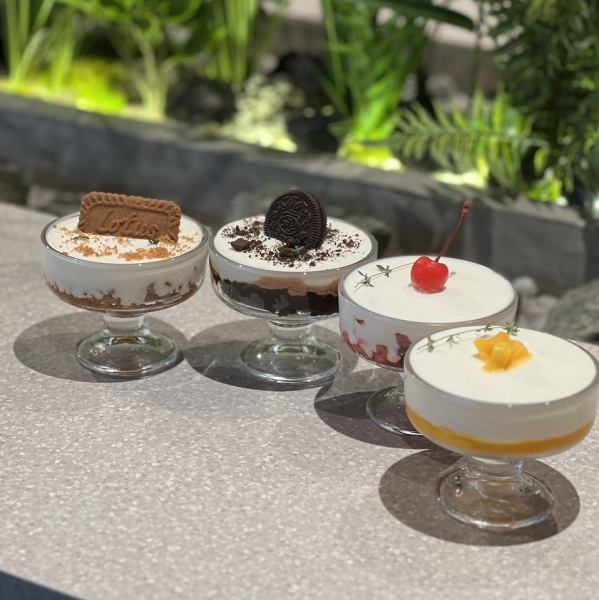 Various types of tiramisu