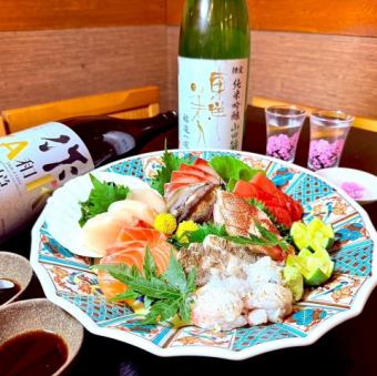 本日の鮮魚お造り　盛り合わせなど