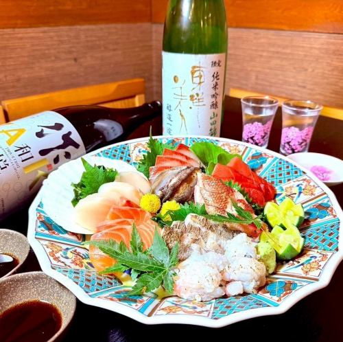 本日の鮮魚お造り　盛り合わせなど