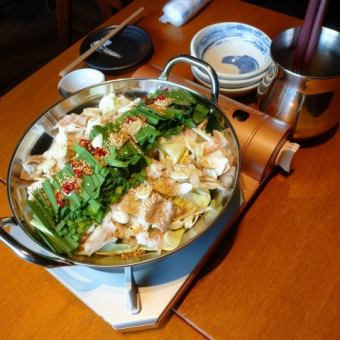【鍋付き宴会コース】二十丸博多店堪能コース（もつ鍋付き）【９０分飲み放題付き】