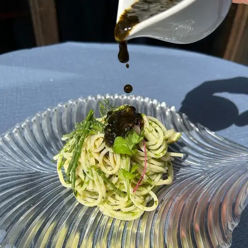 [Fish Lunch Course] Two-tiered appetizer platter, fish dish, cold pasta + 1 bottle of Spanish SW wine