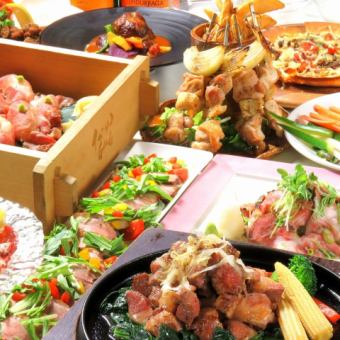 包含120分钟无限畅饮！最适合肉食爱好者♪ 【肉食GANG套餐】共10道菜：5,000日元（含税）