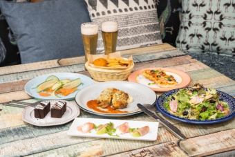 [TOMOYASU Colors Course] A popular 7-course meal including appetizers, main course and dessert for 3,000 yen
