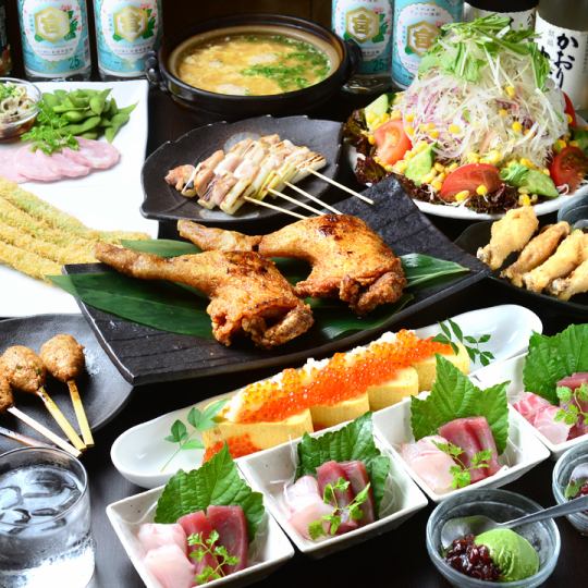 廚師的頂級推薦！ 120分鐘無限暢飲【烤本地雞腿套餐】11道菜3980日圓！