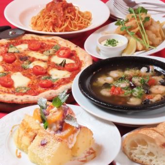 ジャルディーノコース[飲放+室料込]5500円！平日240分、金土祝前180分
