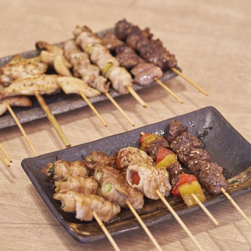 香ばしく焼き上げた串焼き