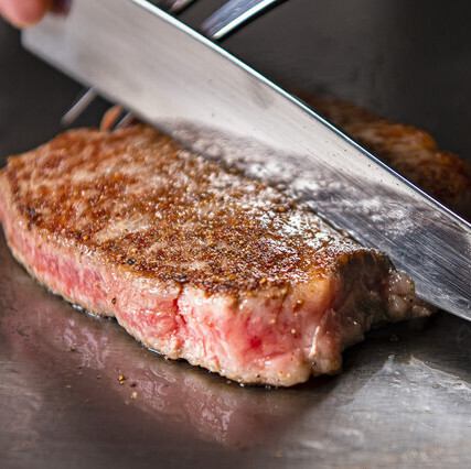 香り豊かな鉄板焼き国産サーロイン（100g）