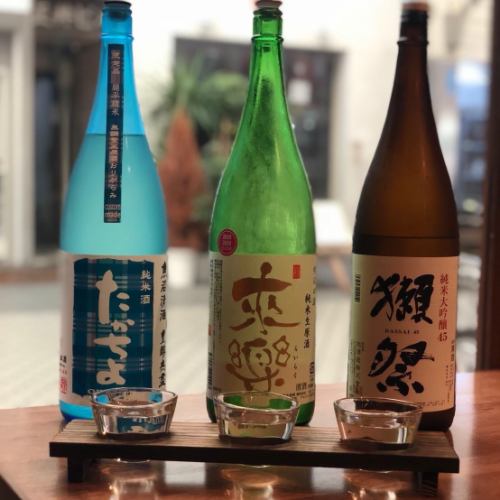 Comparison of sake drinking