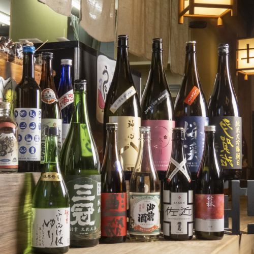 A wide variety of Okayama local sake!