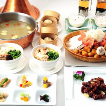 【ランチ限定】『雲南キノコ火鍋ランチコース』〈全6品〉