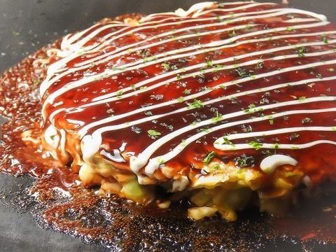 "Nanjamonja no Ki" Ogura's long-established exquisite okonomiyaki