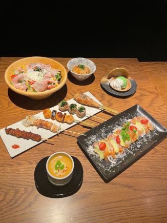 [Includes 2 hours of all-you-can-drink] Kohaku Tsukikushimon course 5,500 yen (tax included)