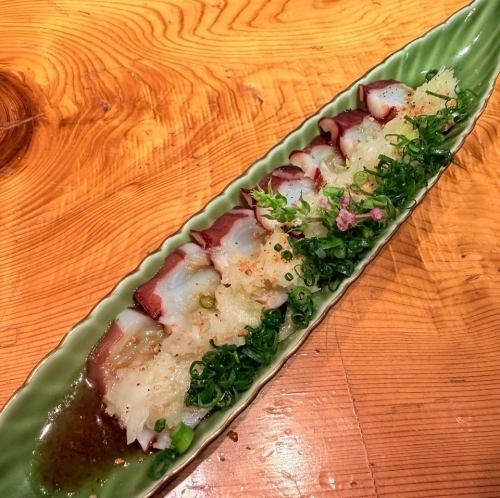 地ダコのねぎ塩カルパッチョ