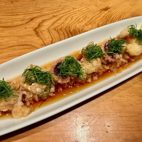 地ダコの唐揚げ みぞれポン酢