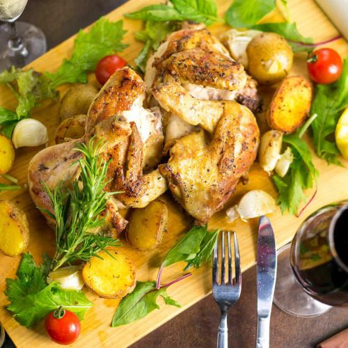 Roast chicken with rosemary flavor ~ with potatoes ~