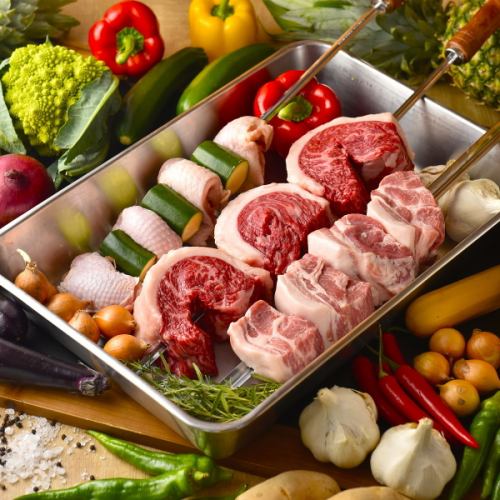 11 kinds of all-you-can-eat dishes, including authentic churrasco, which has become a hot topic on social media♪