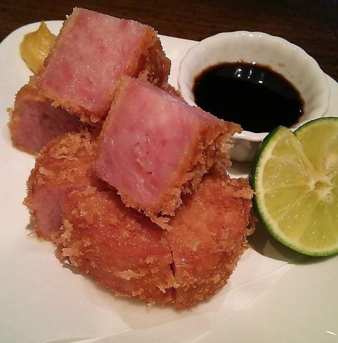 Ginza bar MARUICHI Sticky Unzen Ham cutlet
