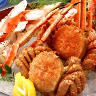 Boiled hairy crab sashimi