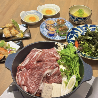 【２・３月の日～木限定！】『和牛すき焼きコース』120分飲み放題付7000円⇒4980円