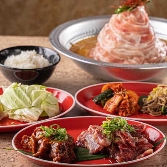 【焼肉×塩ちゃんこ鍋】“はんぐりぃ塩鍋セット”≪約2人前≫4,980円（税込）