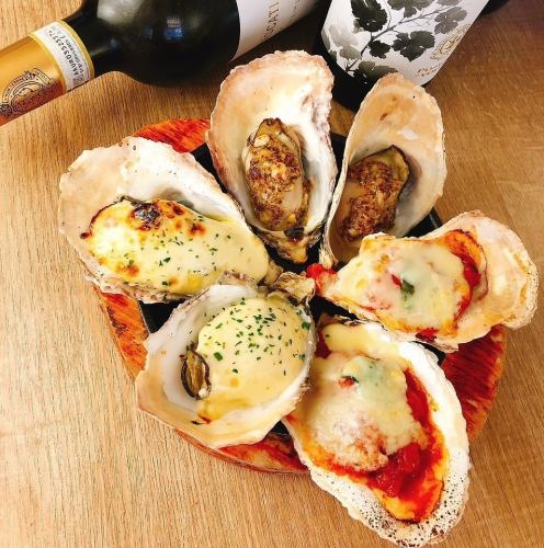 [Oven-baked oysters] Assortment of oven-baked oysters, 6 pieces