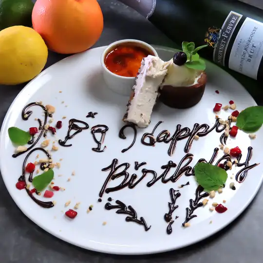 【誕生日プラン】ラペスカ人気の牡蠣料理・乾杯シャンパン・記念日プレート