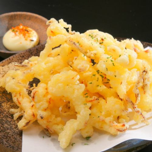Shrimp tartar sauce / dried squid tempura / Uwajima Jakoten / egg tempura / fried takoyaki