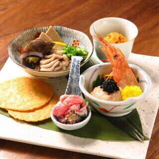【8～10月】銀鮭の包み蒸しと京生麩の牛巻き「極」コース7000円（料理のみ/10品）