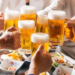【日曜日～木曜日限定】単品飲み放題2,000円→1,480円！（生ビール付＋300円）