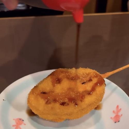 Every skewer is hand-prepared daily ☆ Idoya's special kushikatsu ◎