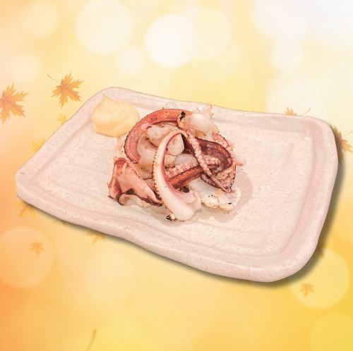 Grilled squid tentacles