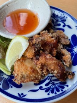Deep-fried chicken with pollack roe and mayonnaise