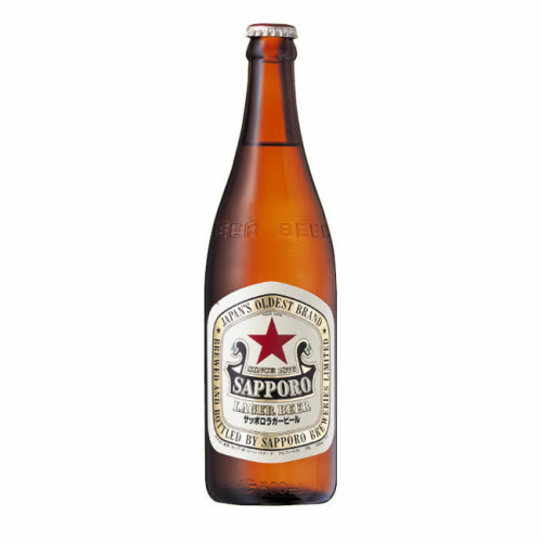 Akaboshi started.Sapporo Lager Beer medium bottle 640 yen