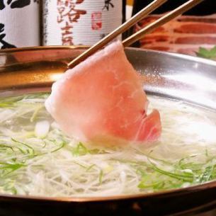 Pork and green onion shabu set (soy milk broth)