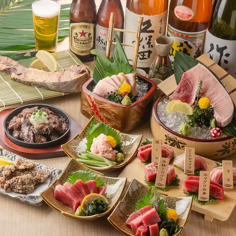 【宴会に最適】生ビール付飲み放題 魚銀の贅沢コース