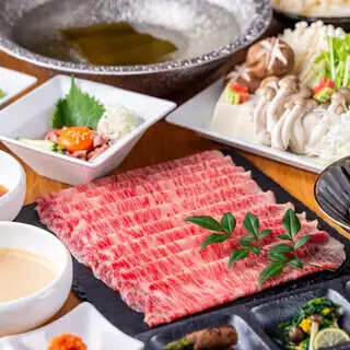 佐賀牛しゃぶしゃぶ9880円コース【2時間飲み放題付き】
