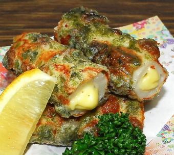 ちーくわの磯部揚げ