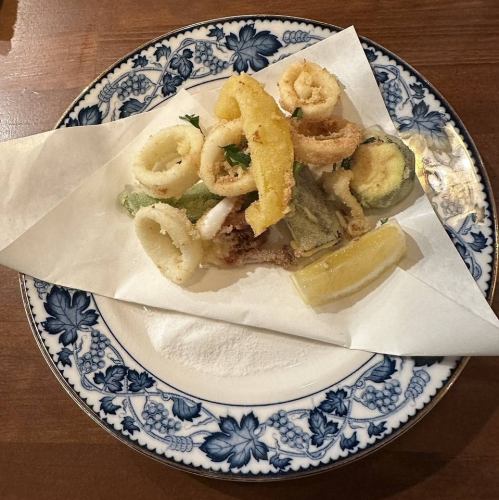 ヤリイカと季節野菜のフリット