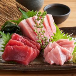 Bluefin tuna lean meat and medium fatty tuna