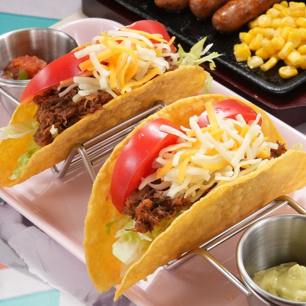 ≪東京で話題沸騰中のタコス！≫【ソフト＆ハードの2種類を食べ比べ♪】タコス　