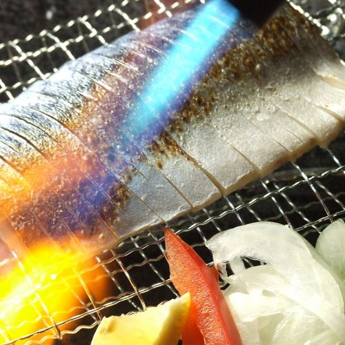 Broiled Mackerel Sashimi