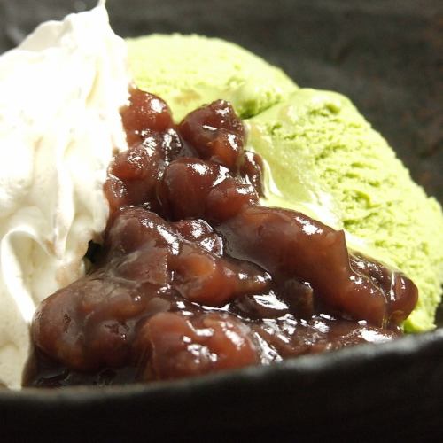 Red bean green tea ice cream