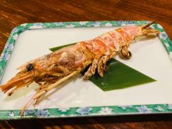 Grilled red shrimp in its shell (1 piece)