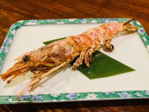 Grilled red shrimp in its shell (1 piece)