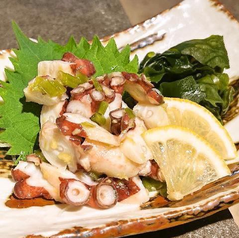 活たこのワサビ和え