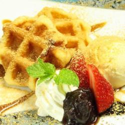 甚家の和っふる～バニラアイス添え～