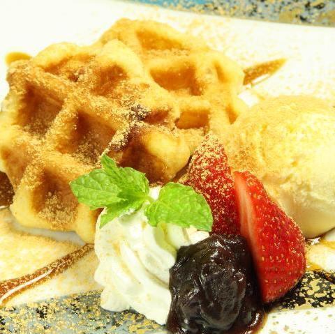 甚家の和っふる～バニラアイス添え～