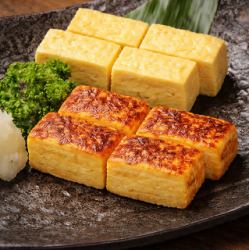 Two kinds of tamagoyaki (Japanese rolled omelet)